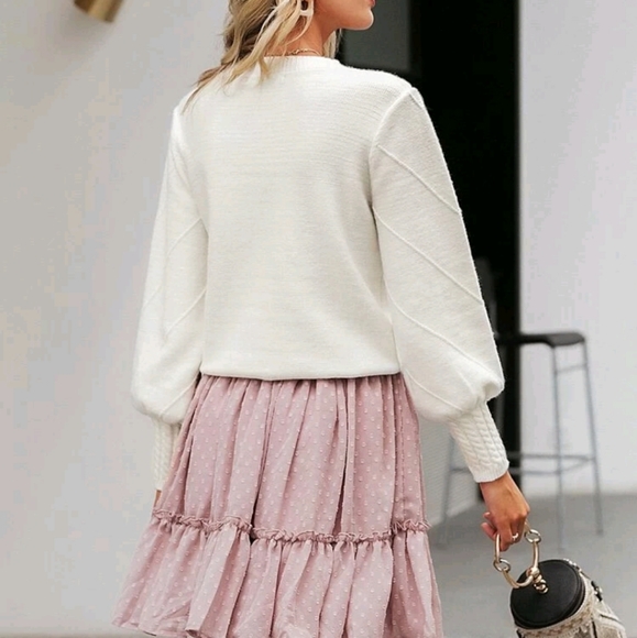 🌿VIVA | Bishop Sleeves Pompom Sweater - Picture 4 of 7